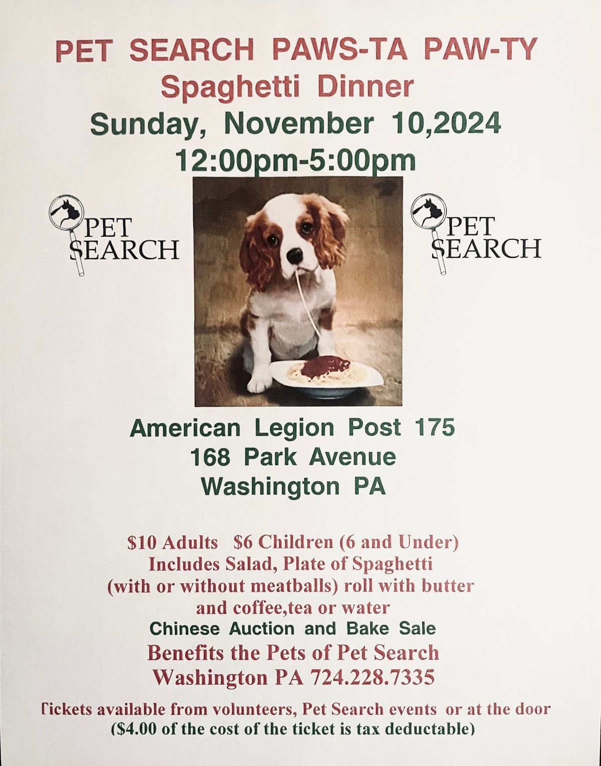 Pet Search\u2019s Amazing Paws-ta Paw-ty