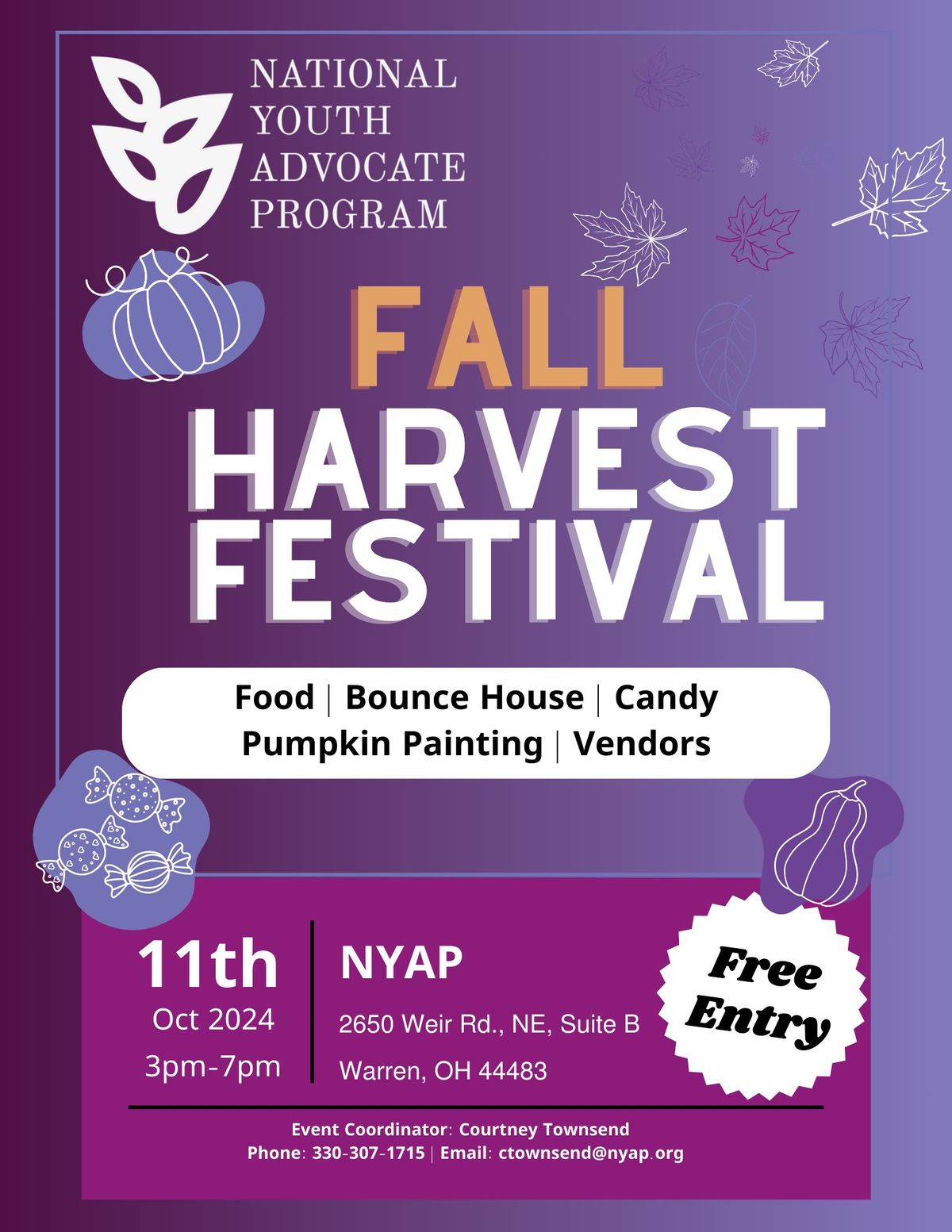 NYAP's FALL HARVEST FESTIVAL 2024-Warren Office