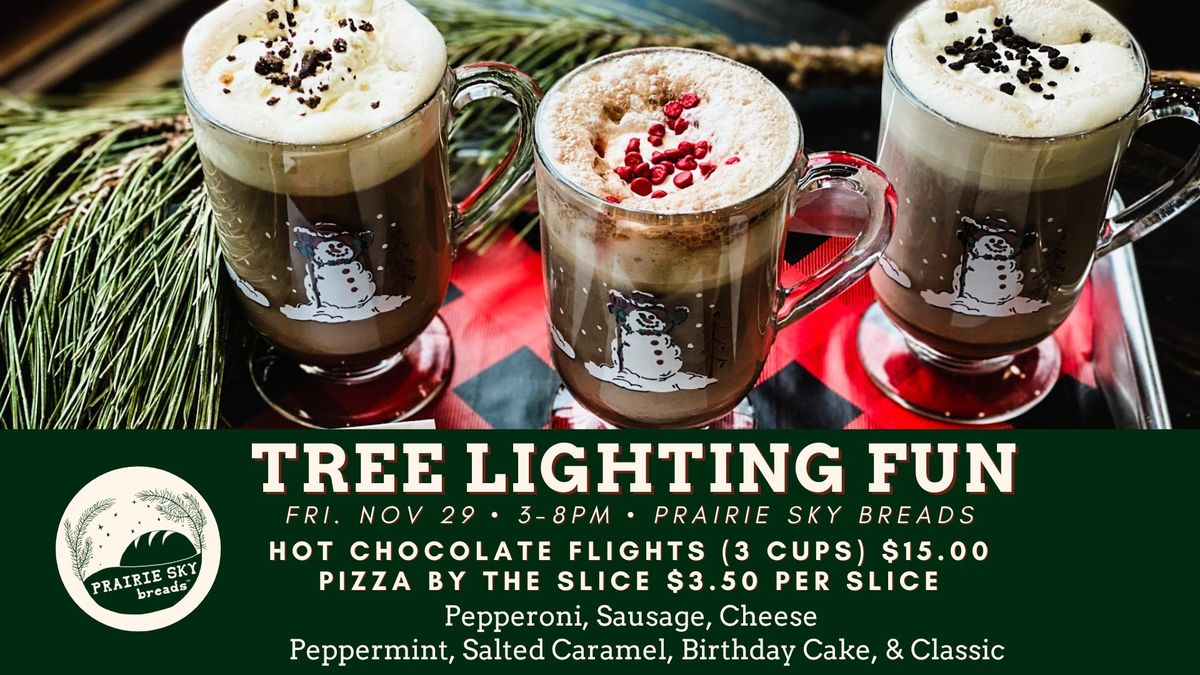 PSB Tree Lighting Hot Cocoa Flights & Pizza by the Slice