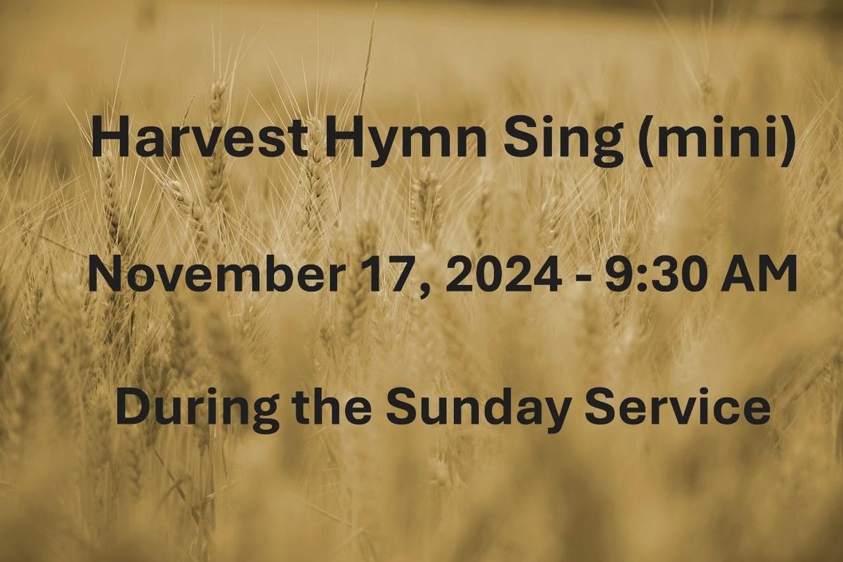 Harvest Hymn Sing