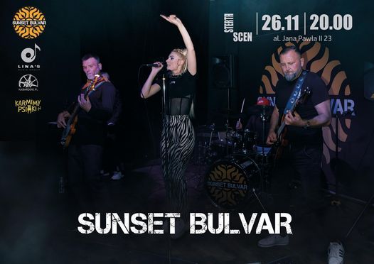Sunset Bulvar Na\u017bYWO - LIVE  26 listopada o 20.00