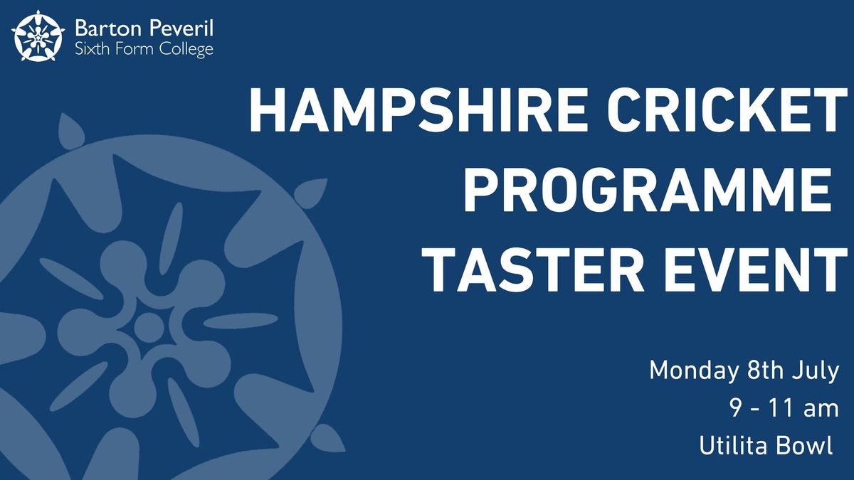 Hampshire Cricket Programme at Barton Peveril College | Taster Event