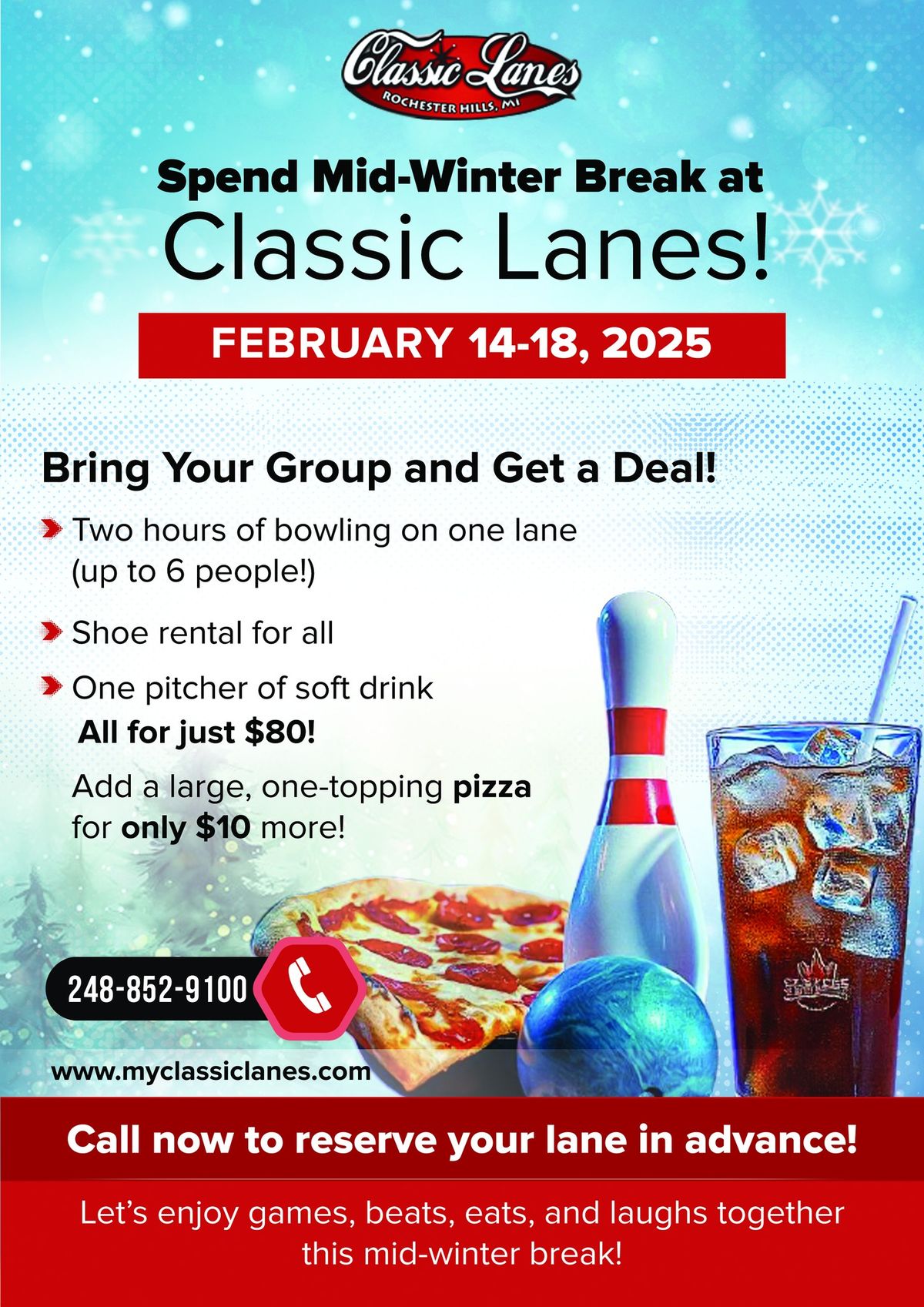 Mid-Winter Break at Classic Lanes! \u2744\ufe0f