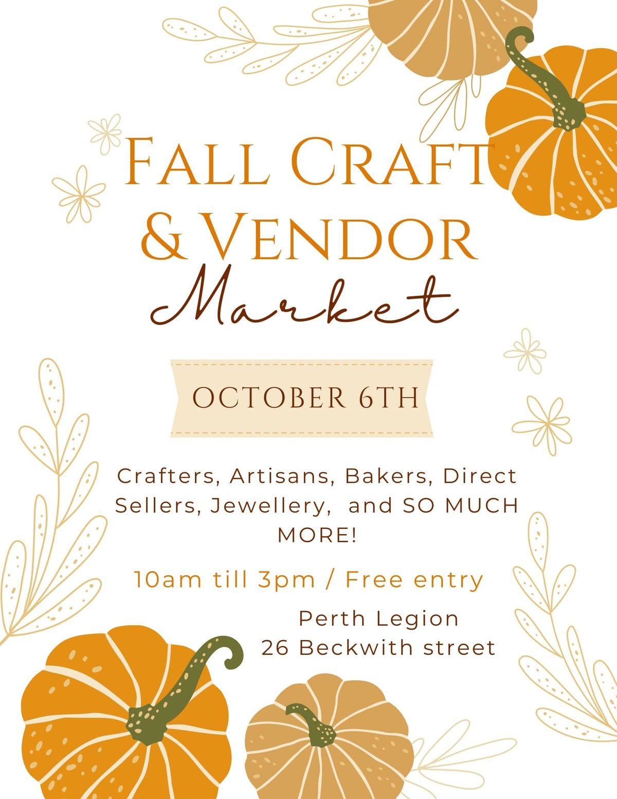 Fall Craft & Vendor Market