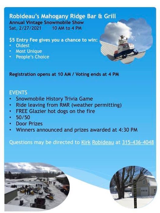 5th Annual Vintage Snowmobile Show South Colton New York 27 February 2021