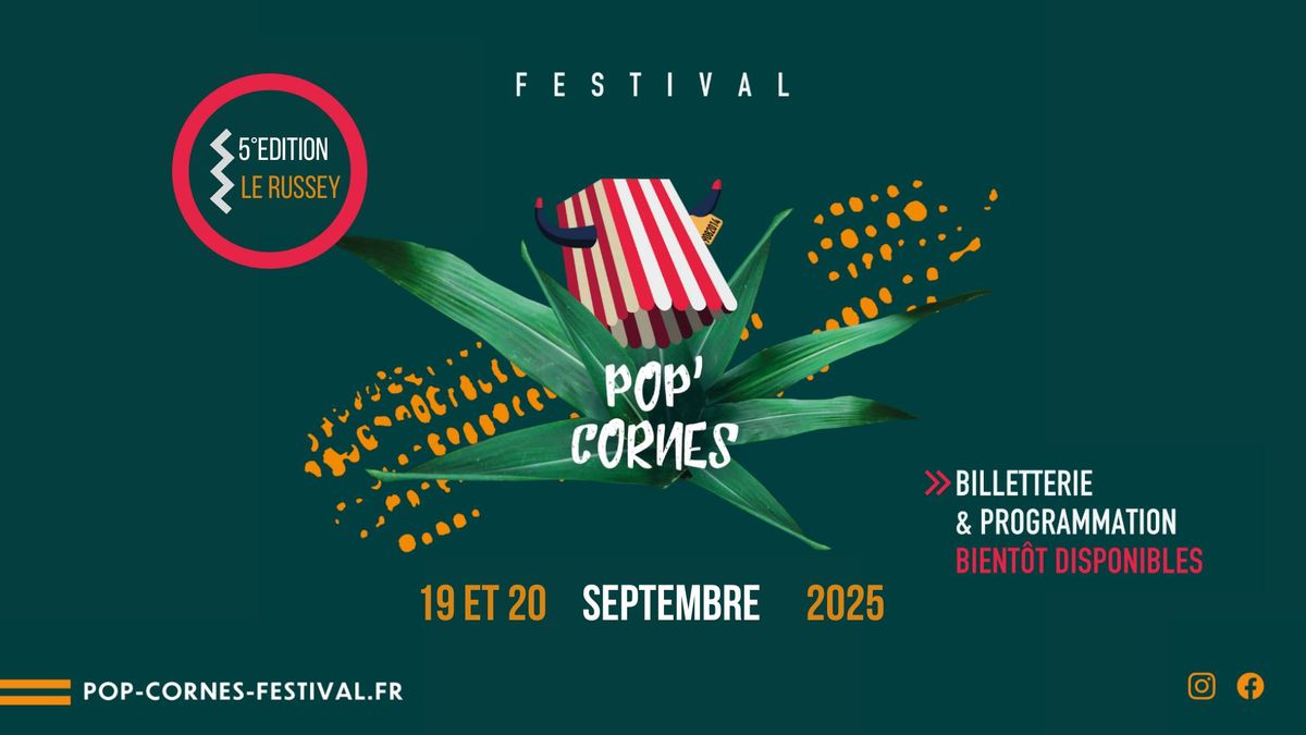 Pop'Cornes Festival 2025 - 19 et 20 Septembre 2025 