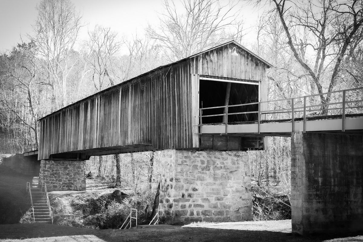 Kids Watercolor: Paint a sketch of the Covered Bridge