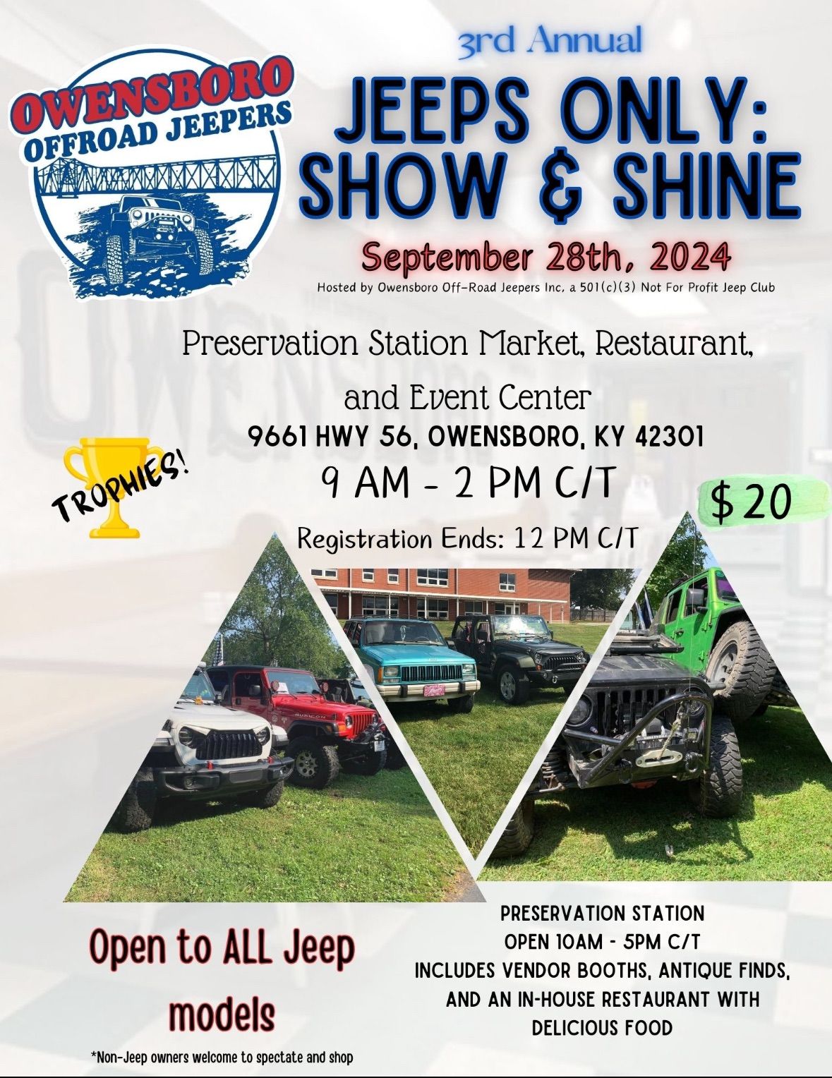 3rd Annual Jeeps Only: Show & Shine 