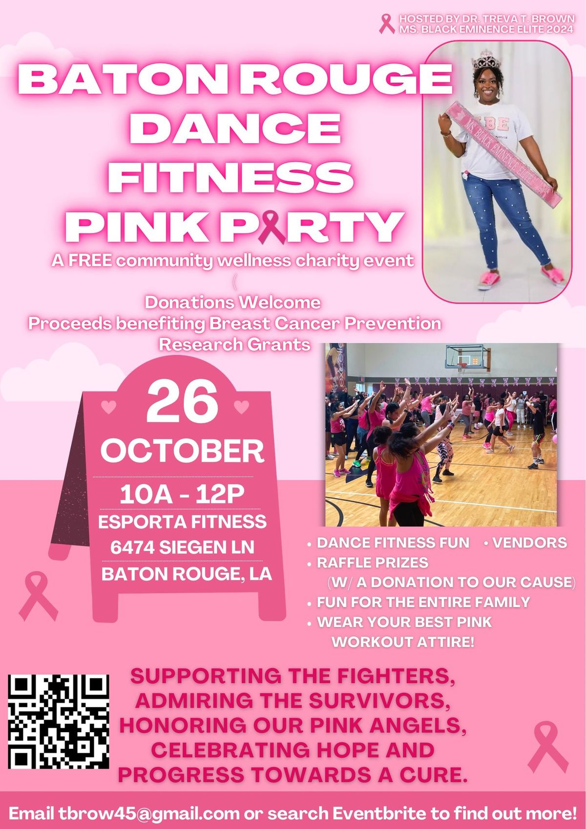 Baton Rouge Breast Cancer Awareness Dance Fitness Pink Party