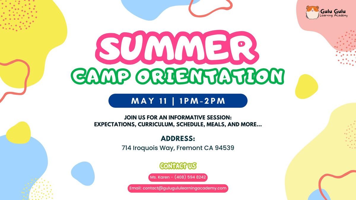 Summer Camp Orientation