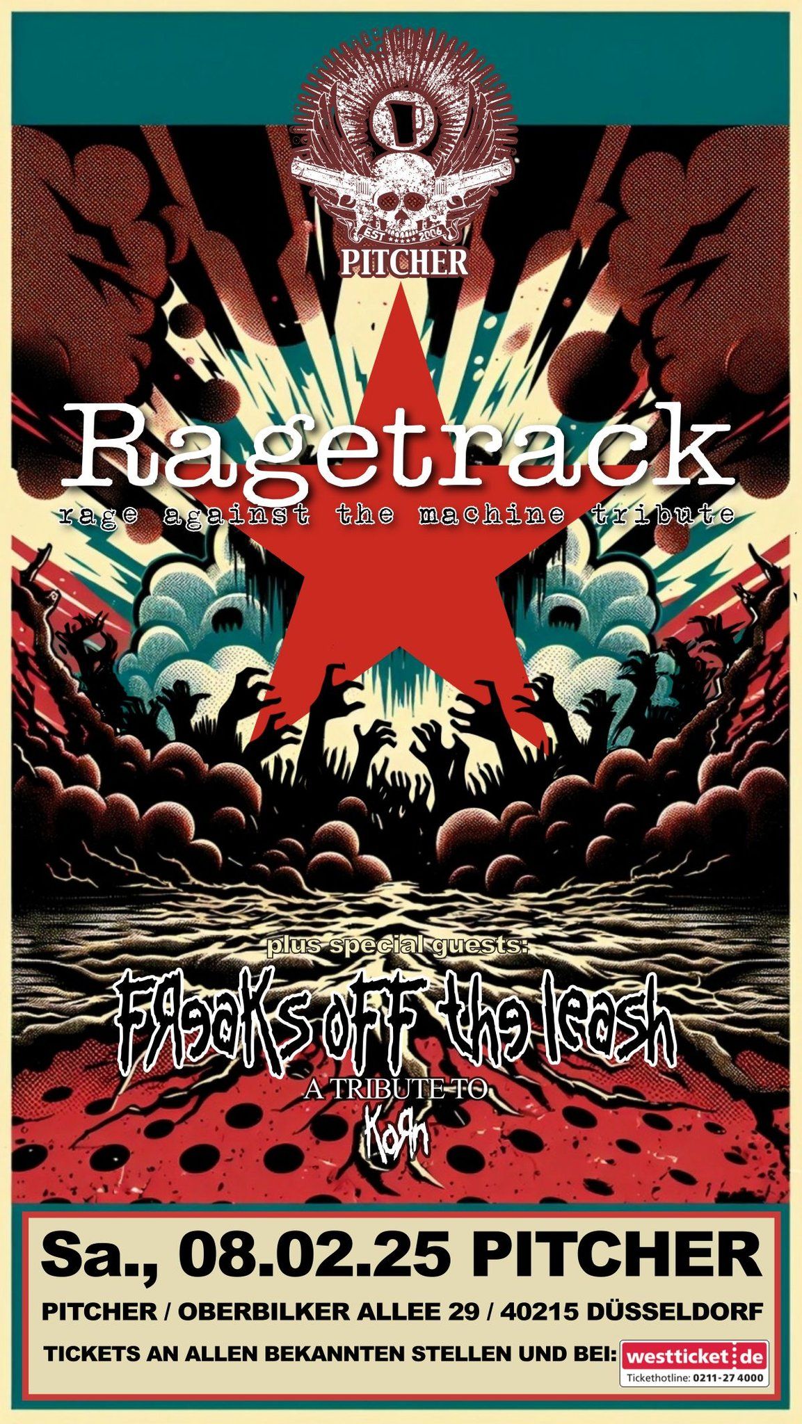 RAGETRACK play RAGE AGAINST THE MACHINE Support: FREAKS OFF THE LEASH play KORN