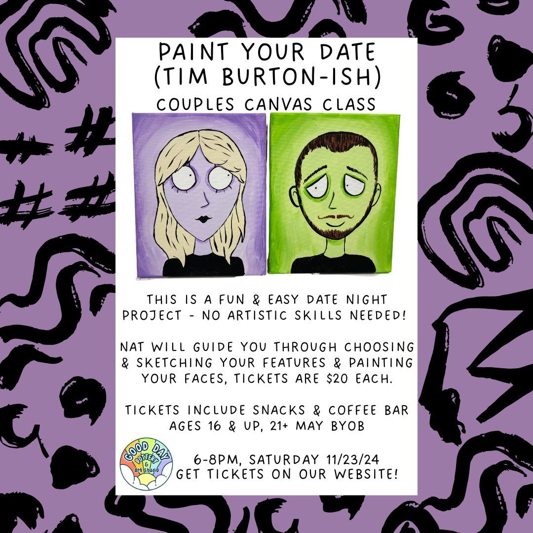 Paint Your Date (Tim Burton-ish)