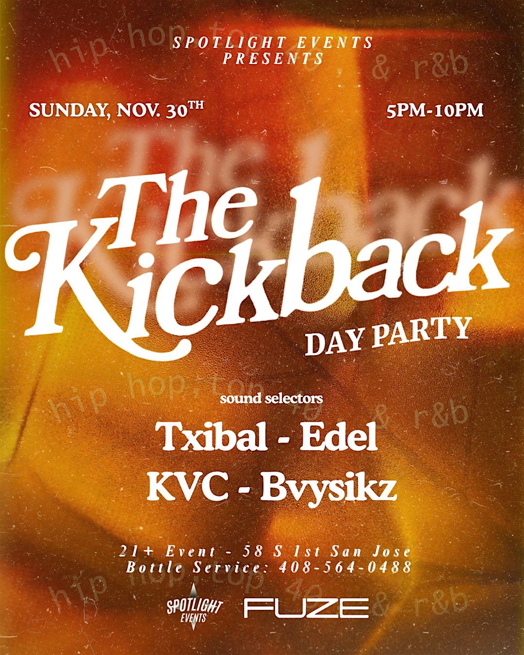 KICK BACK THANKSGIVING  DAY PARTY SUNDAY NOVEMBER 30TH