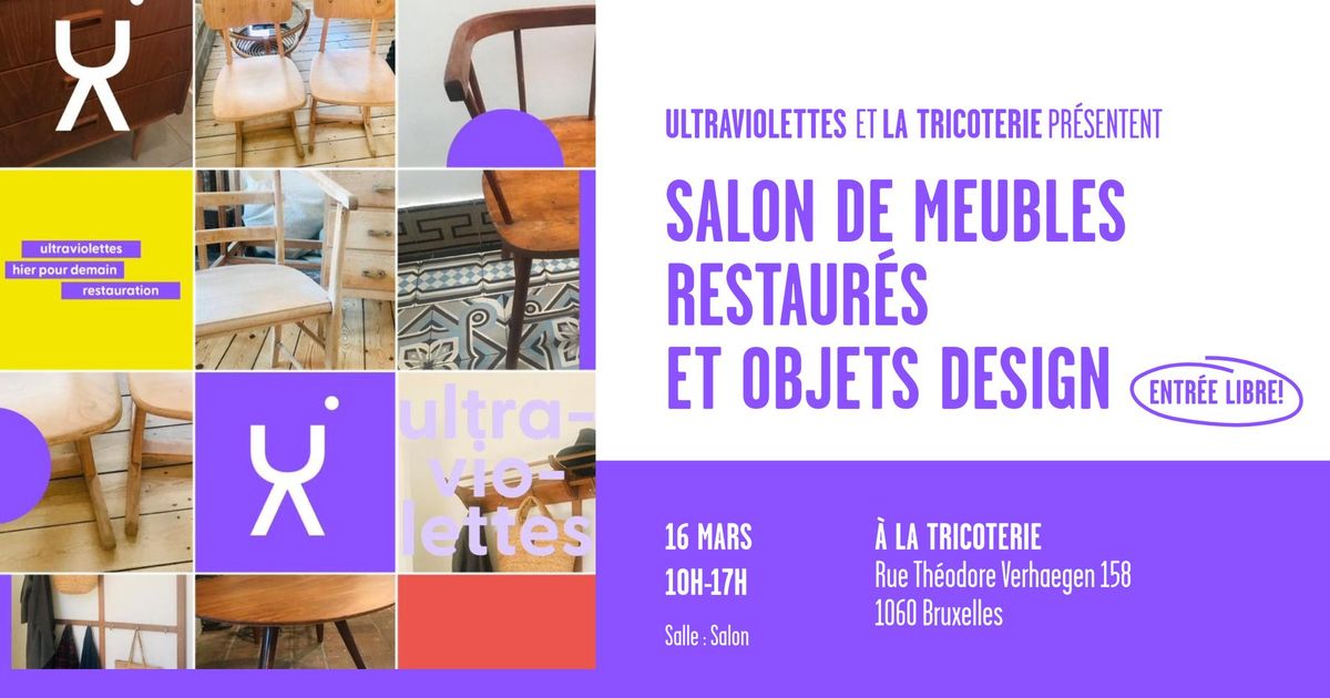 Salon de meubles restaur\u00e9s et objets design