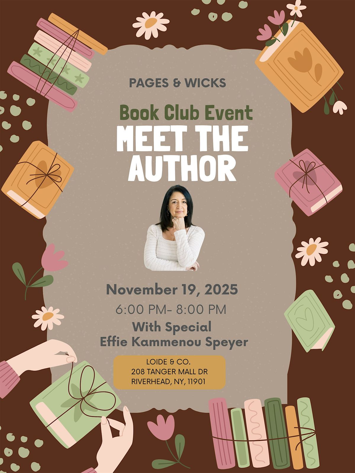 Book Club Meet the Author Effie Kammenou