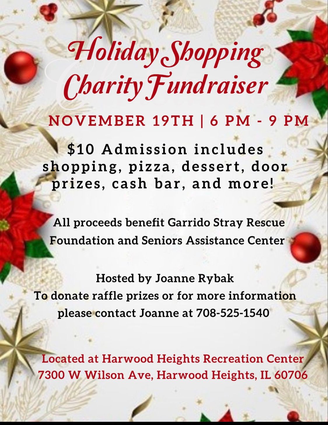 Holiday shopping charity fundraiser 