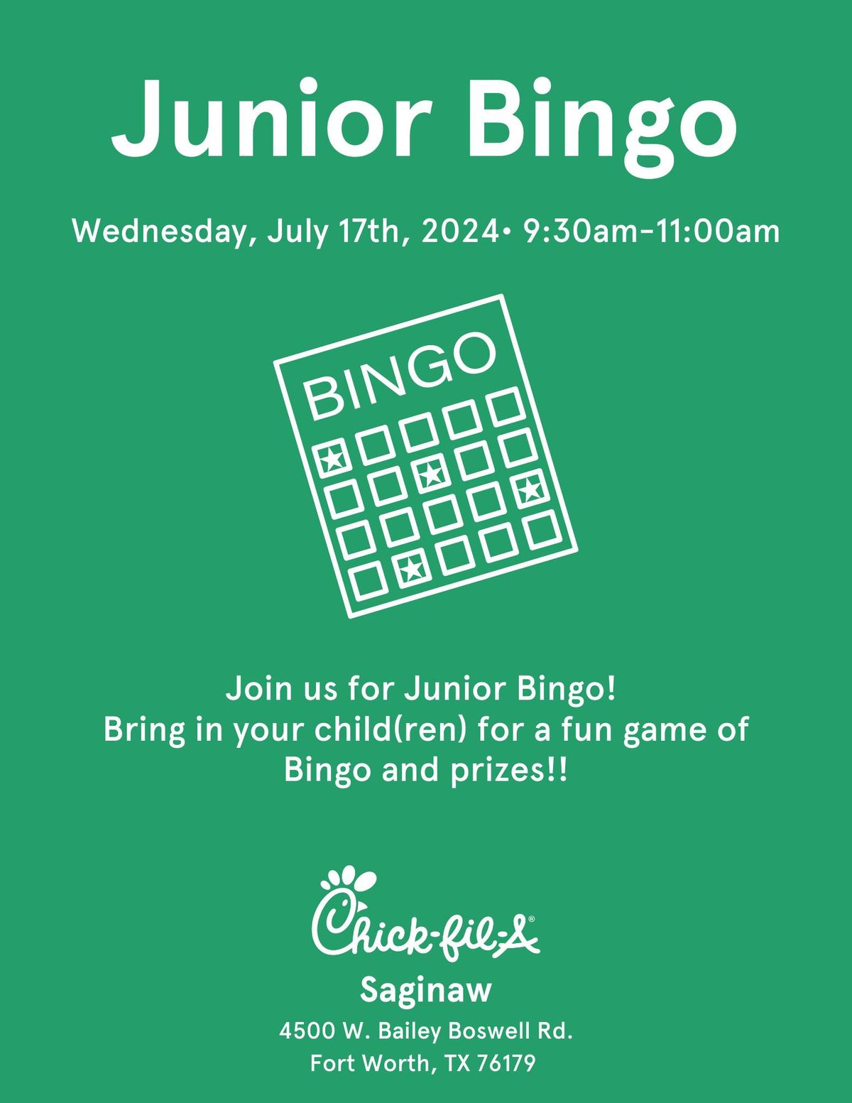 Junior Bingo