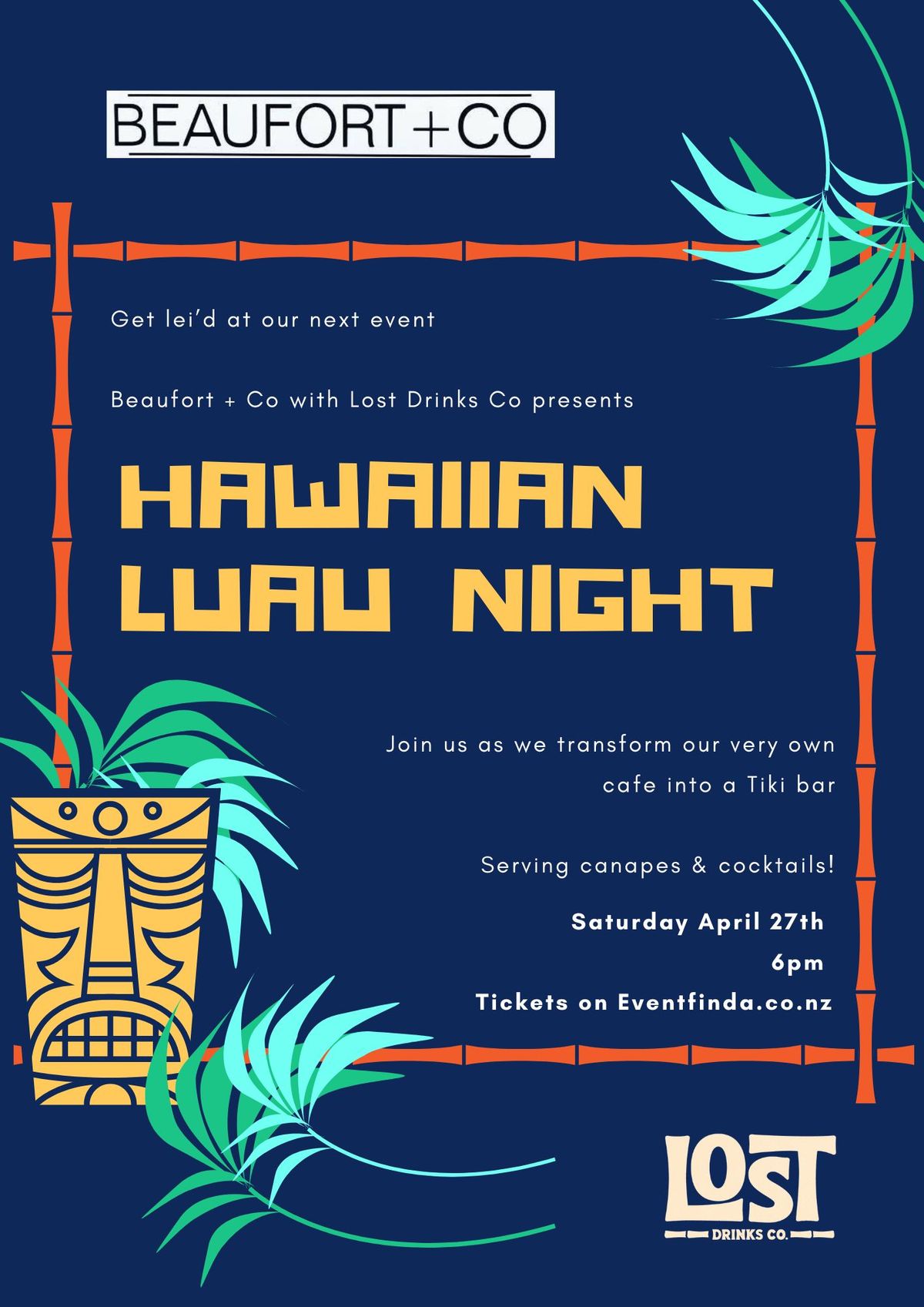 Hawaiian Luau Night - Get Lei'd with us, Saturday 27th April