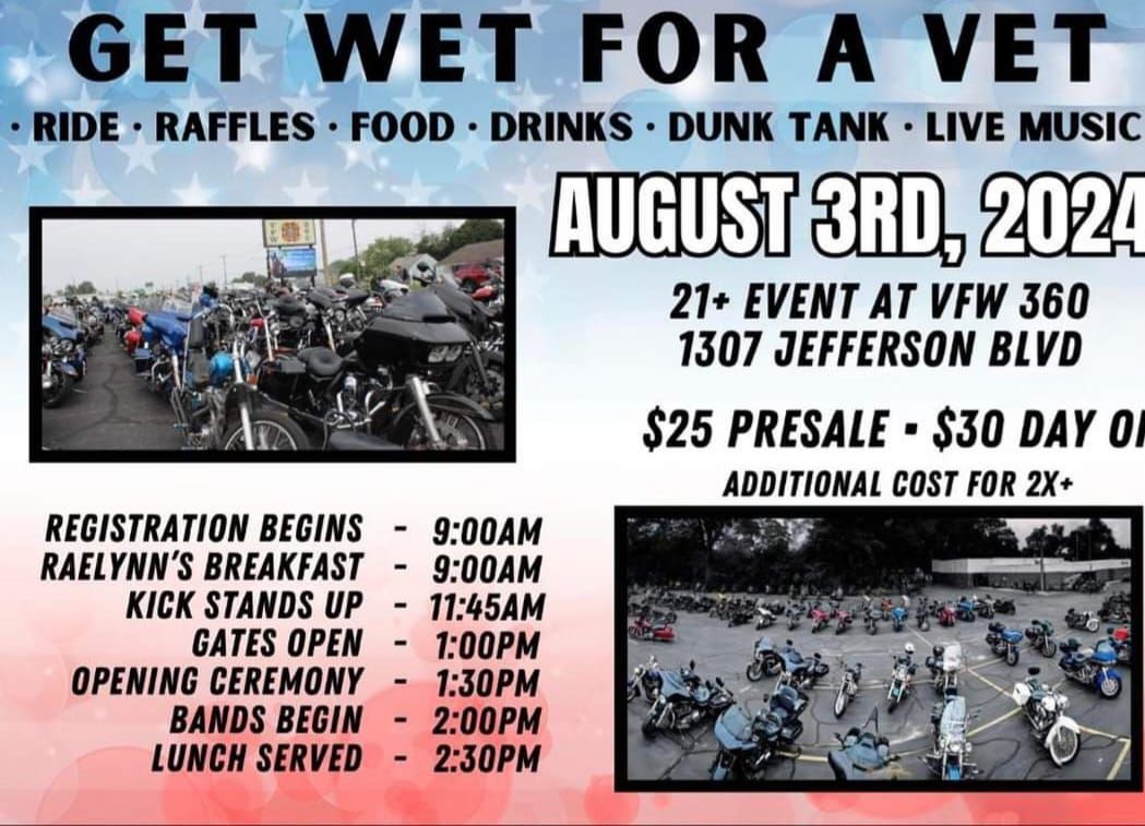 Get Wet For A Vet 12th annual ride & event