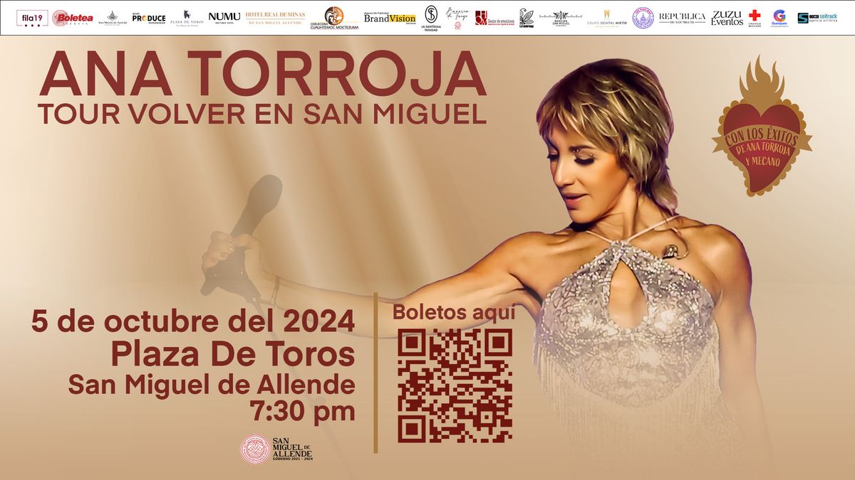 Ana Torroja \u201cTour Volver\u201d en San Miguel de Allende