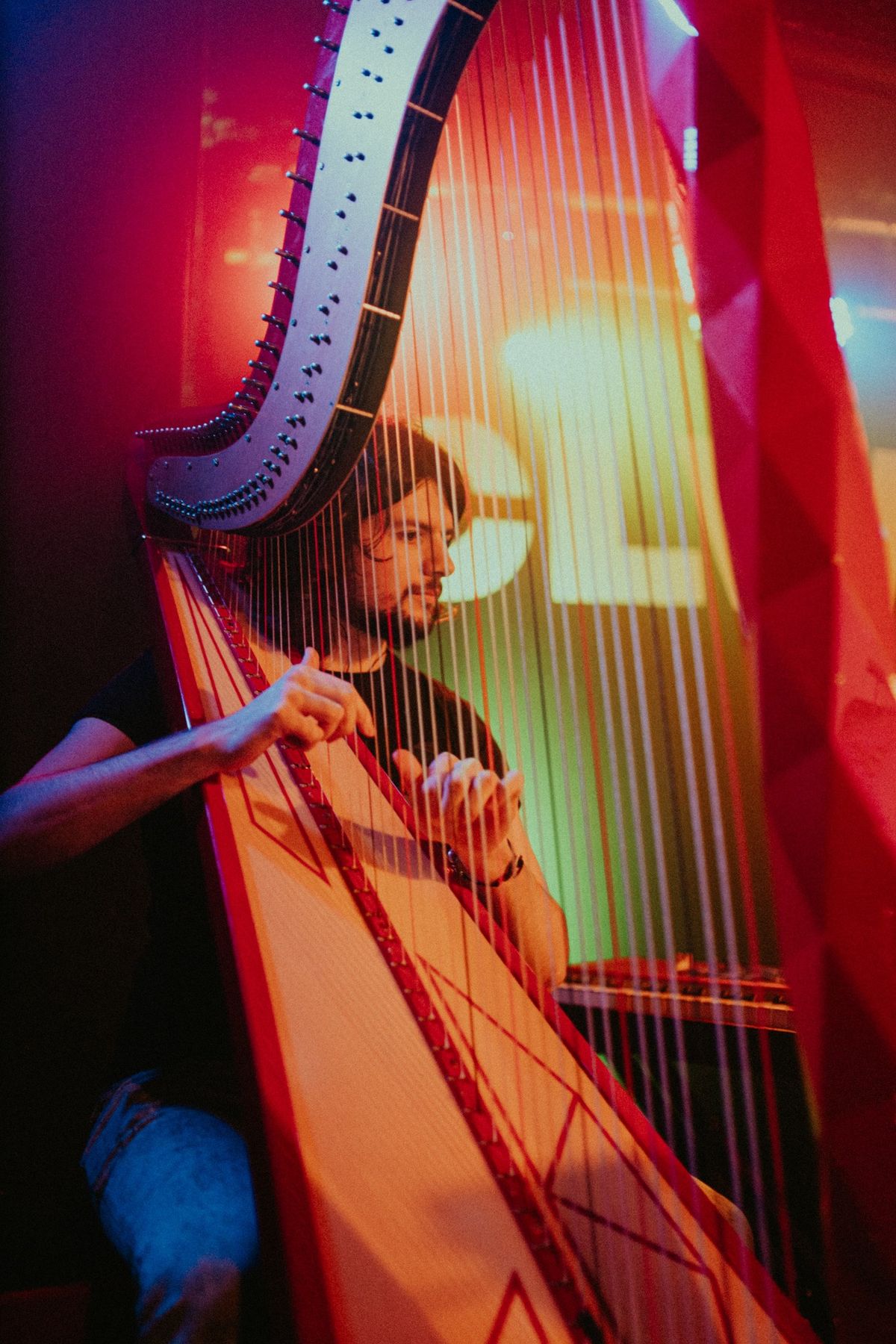 Solo Jazz Harp with Ben Creighton Griffith live @ Coaltrain\u2019s Coffee Shop 