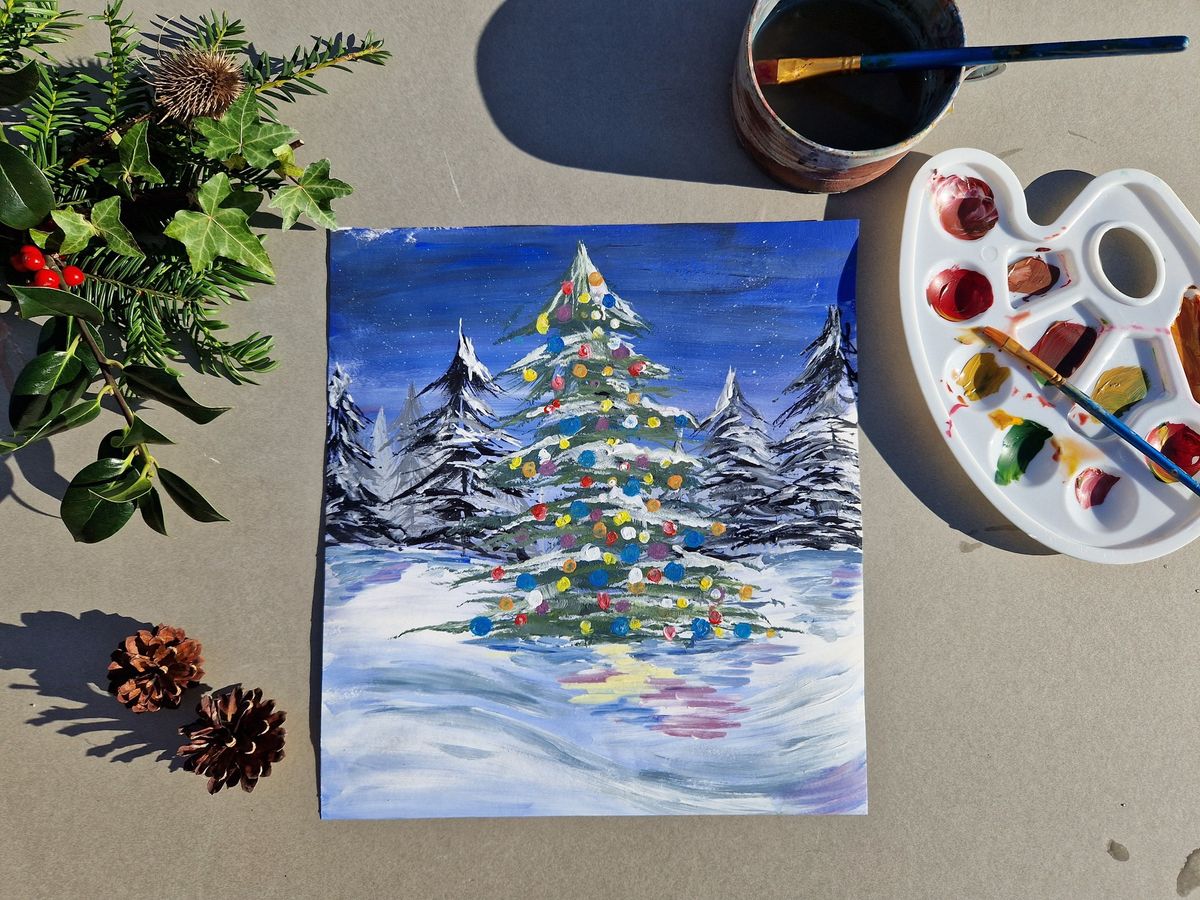 Painting class with lunch (festive landscape)