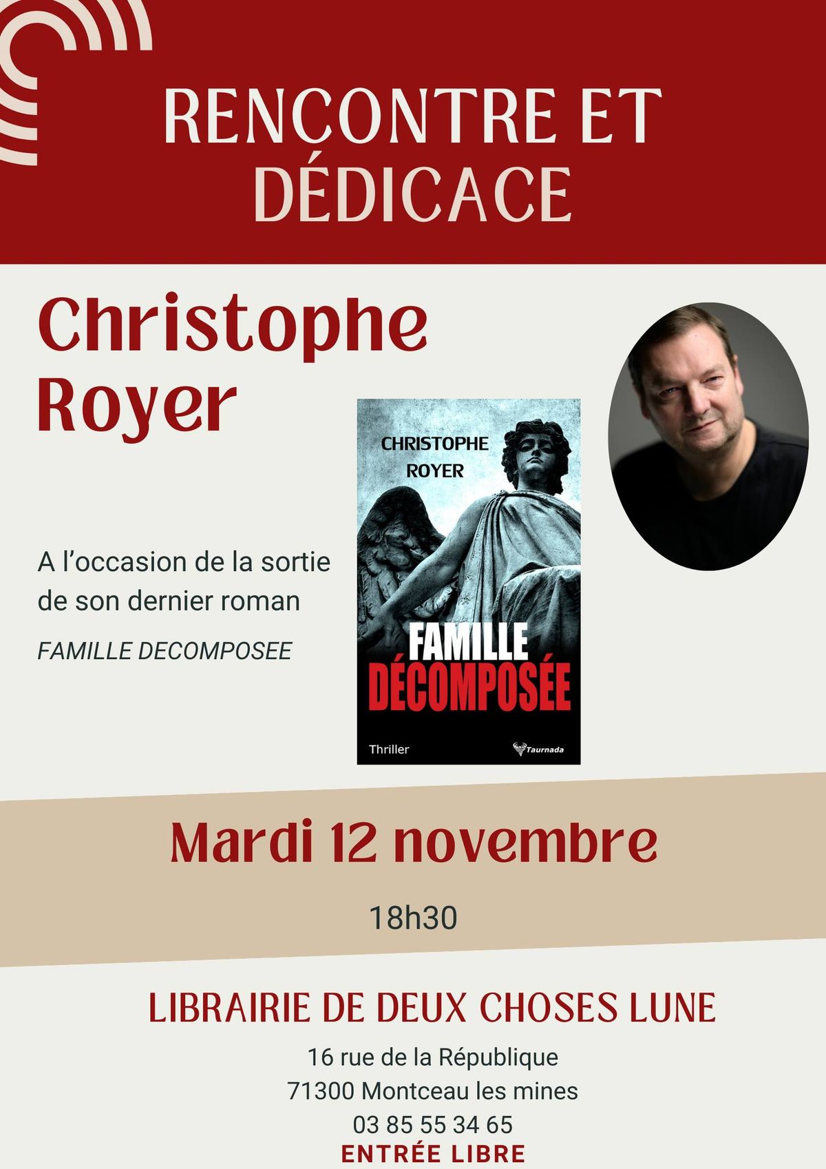 [RENCONTRES ET DEDICACES] avec CHRISTOPHE ROYER