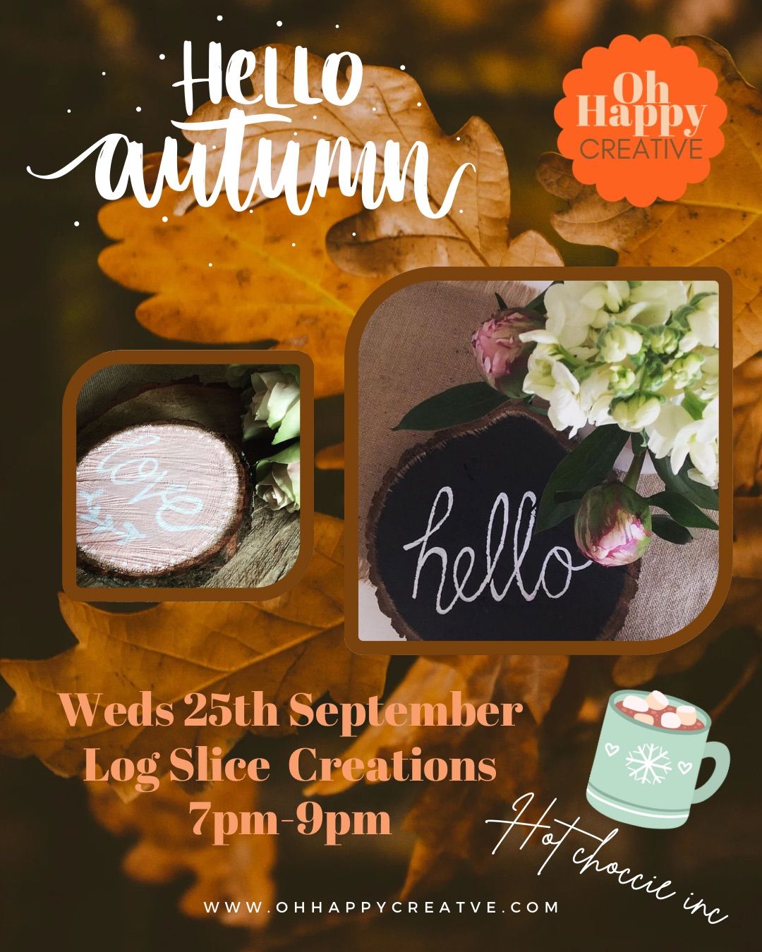 Autumnal Log Slice Centrepiece Workshop