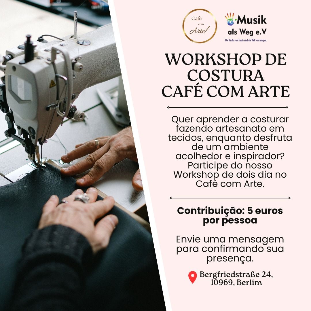 Workshop de Costura no Caf\u00e9 com Arte ??