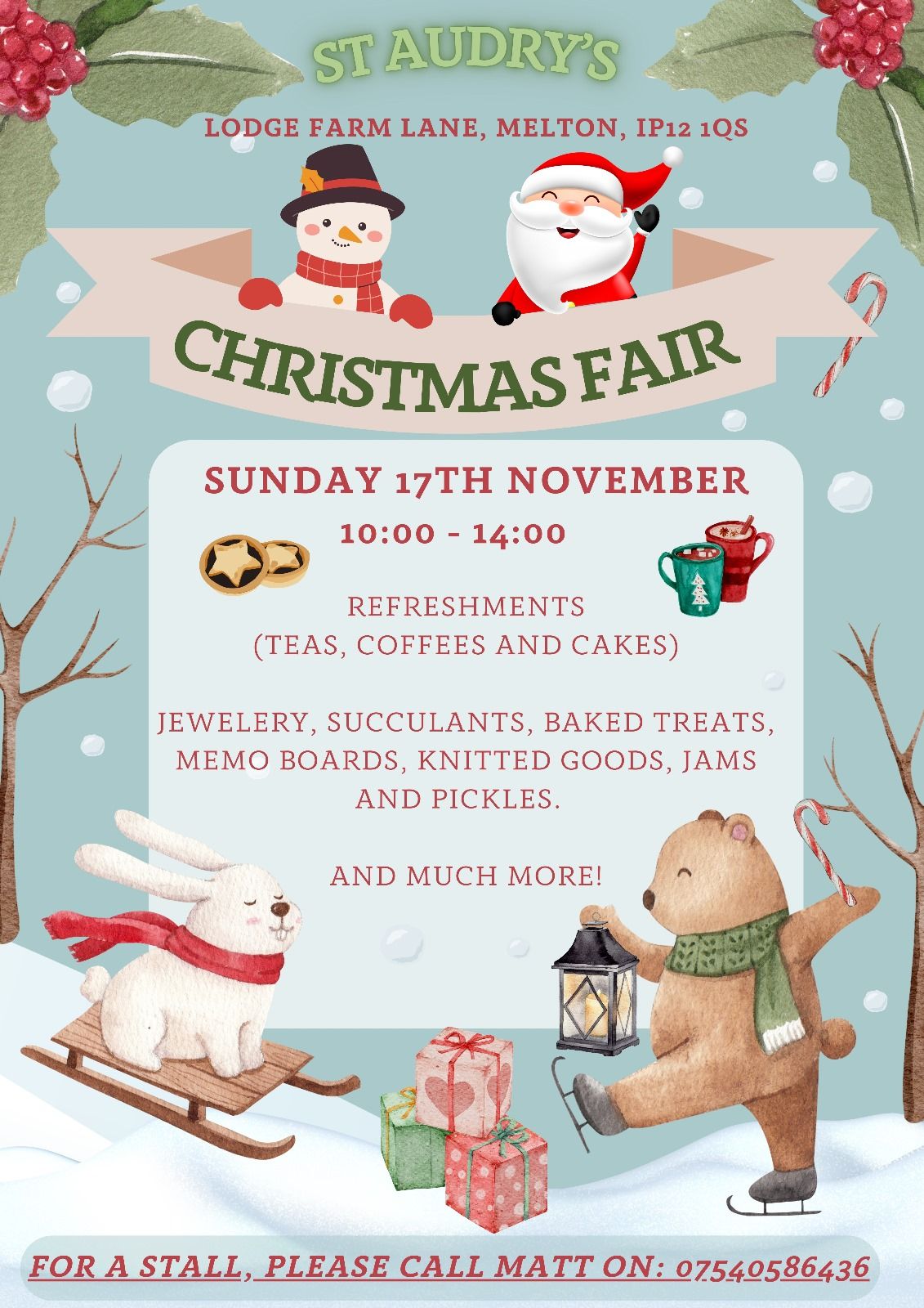 Christmas Fair - St Audrys - 17th November 2024