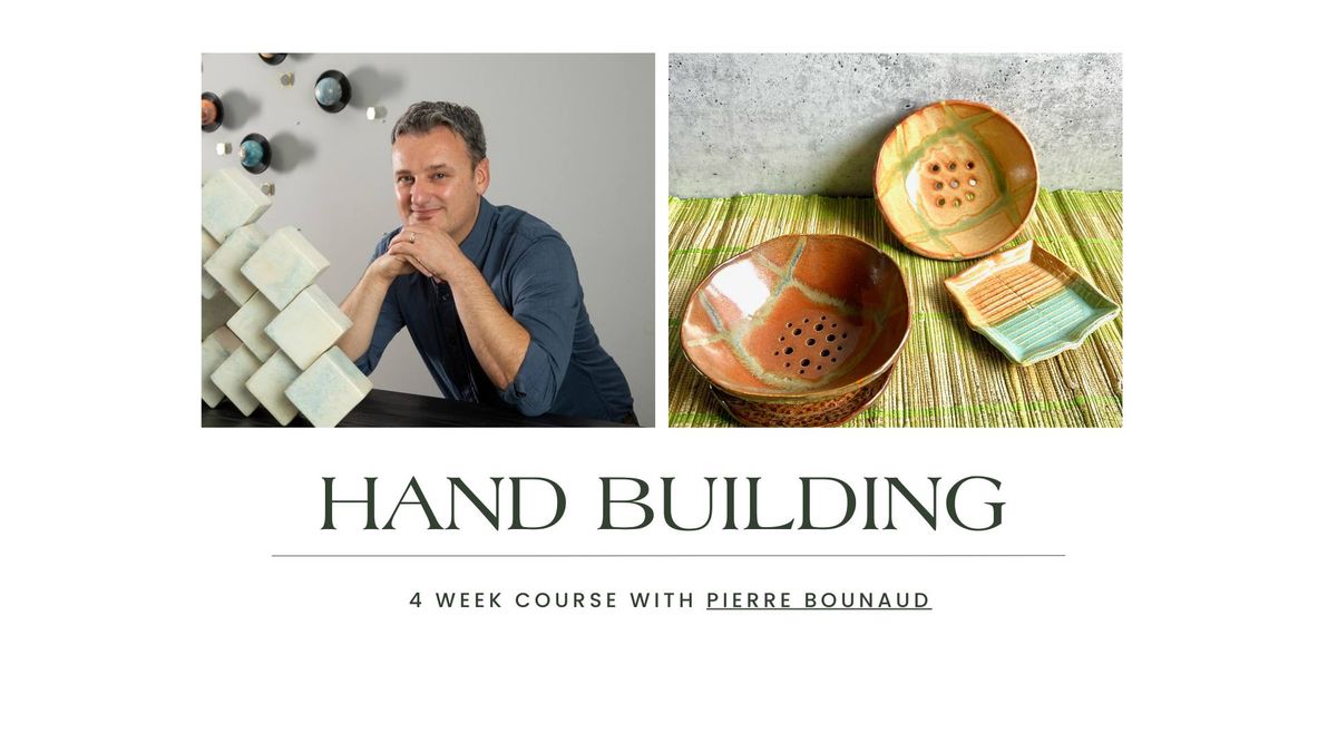 4-Week Pottery Hand Building Course, Oct 3-24, 2024