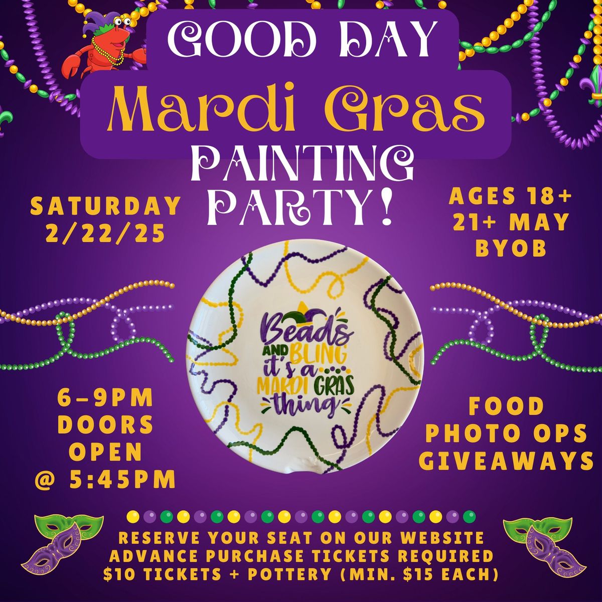 Mardi Gras Painting Party!