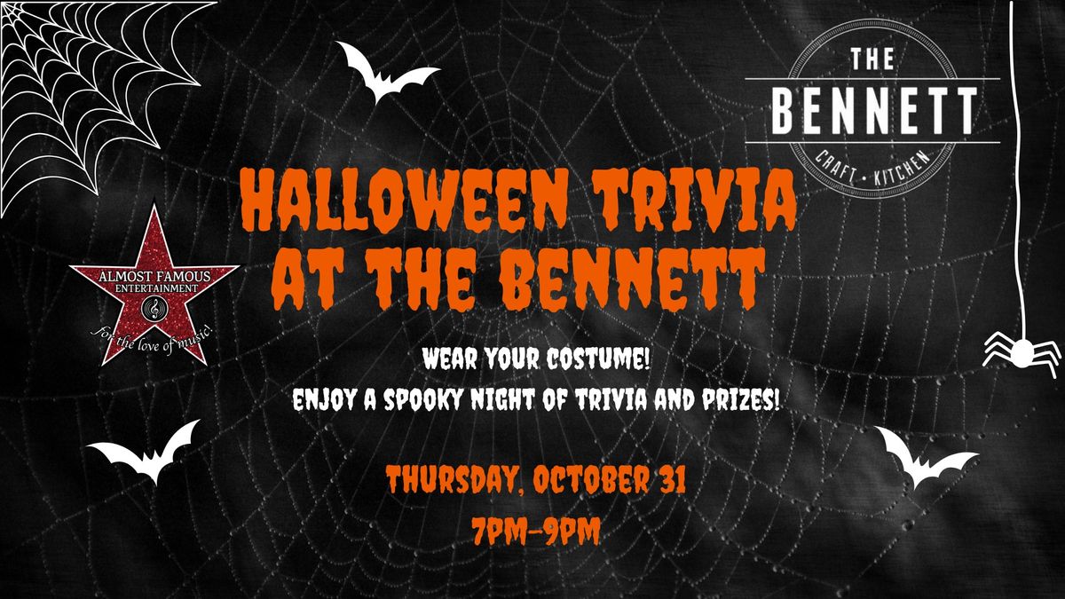 Halloween Trivia Night at The Bennett Craft Kitchen