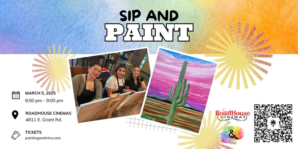 Pink Sunset Paint and Sip at Roadhouse Cinemas