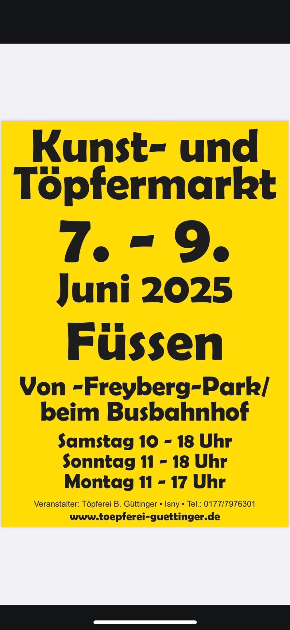 Kunstmarkt in F\u00fcssen im von Freybergpark 