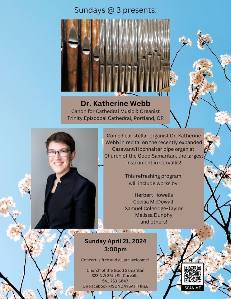 Sundays @ 3 Presents: Dr. Katherine Webb, organist