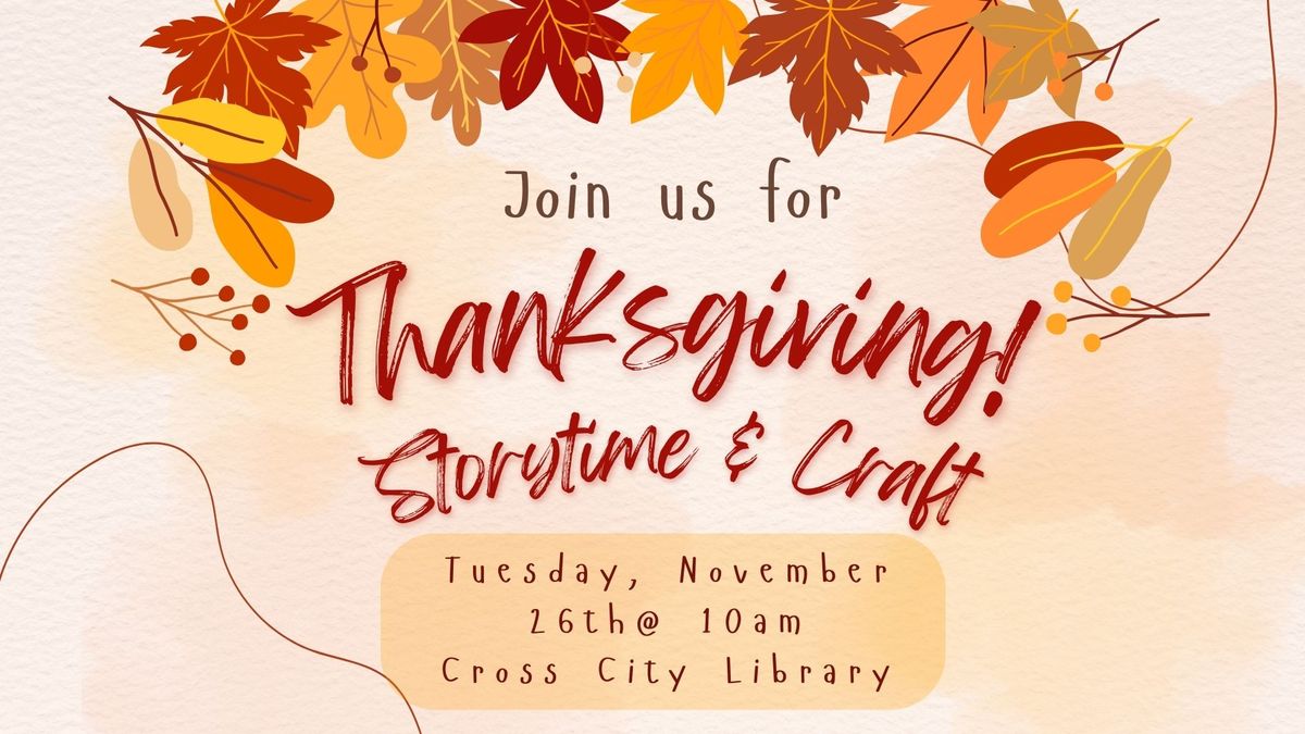 Thanksgiving Storytime and Craft