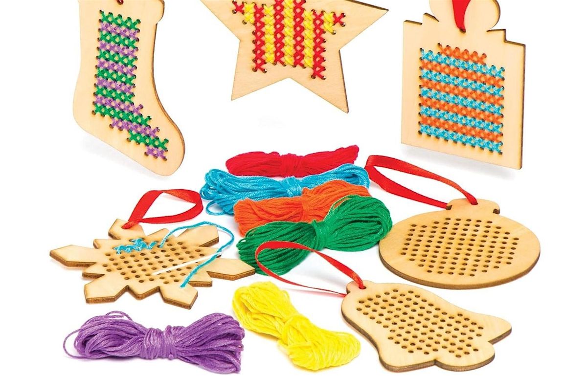 Create a Christmas Themed Cross Stitch Decoration