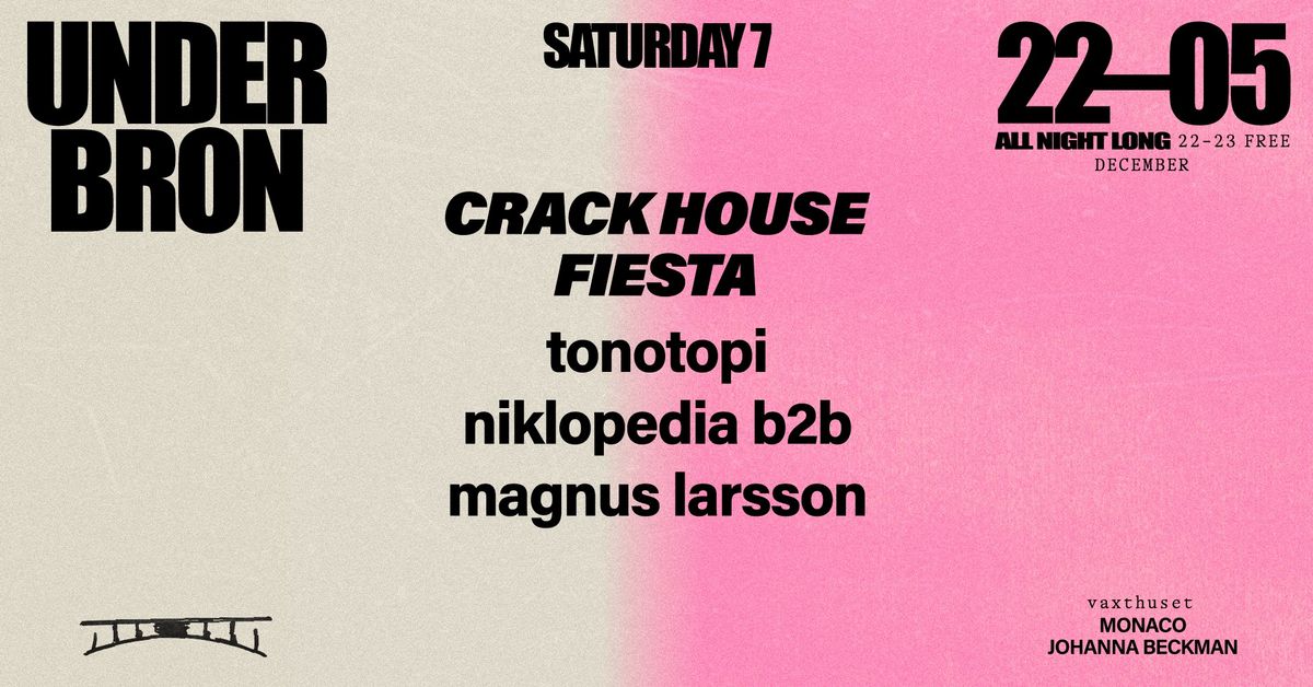 CRACK HOUSE FIESTA w\/ Tonotopi, Magnus Larsson & Niklo