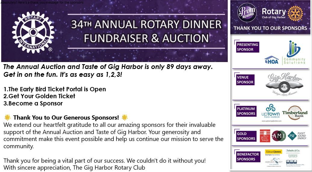 Annual Auction and Taste of Gig Harbor