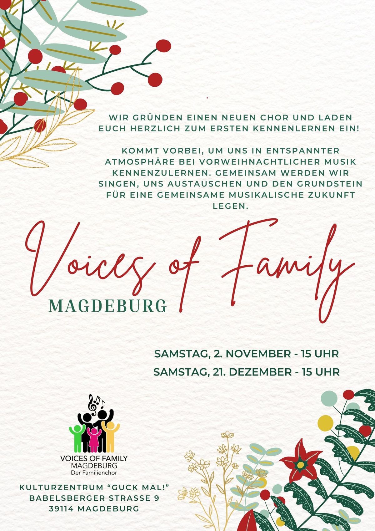 Voices of Family Magdeburg - Weihnachtliches Kennenlernen