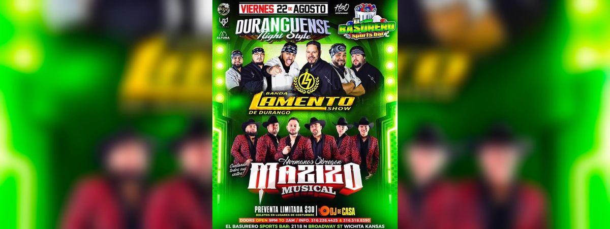BANDA LAMENTO SHOW DE DURANGO Y MAZIZO MUSICAL