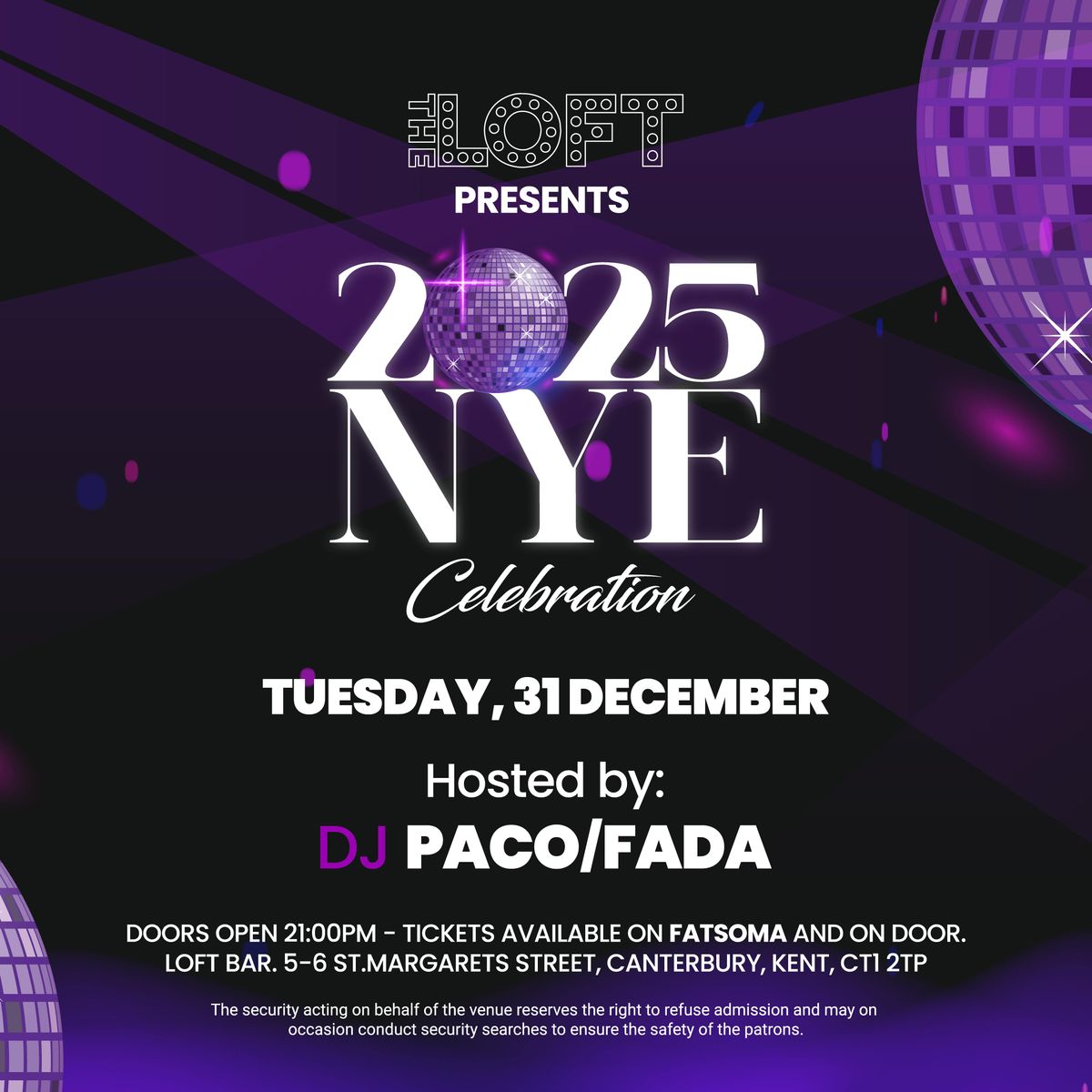 NEW YEARS EVE @THE LOFT