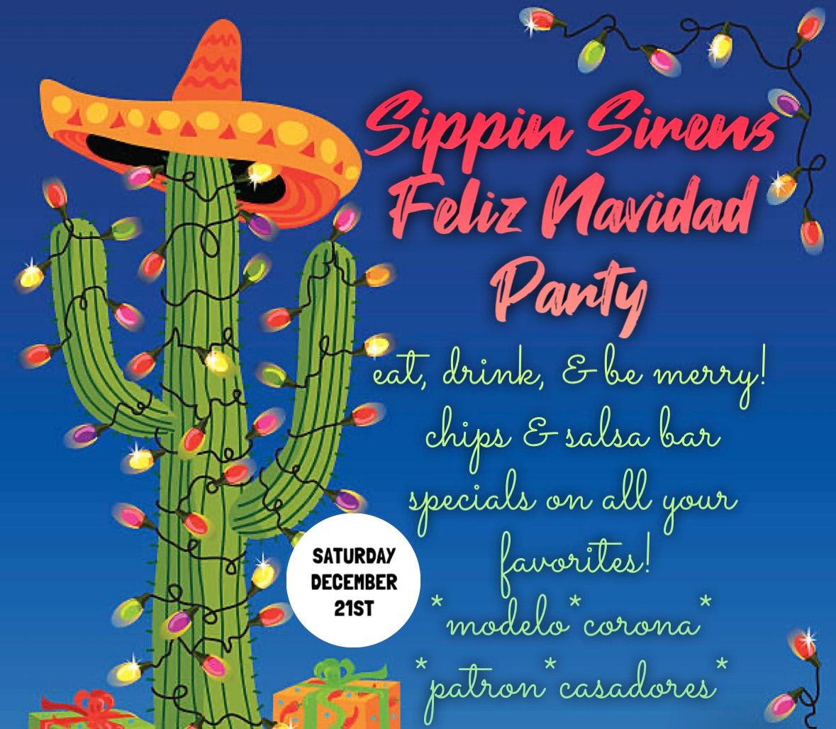 Sippin Sirens Feliz Navidad Party