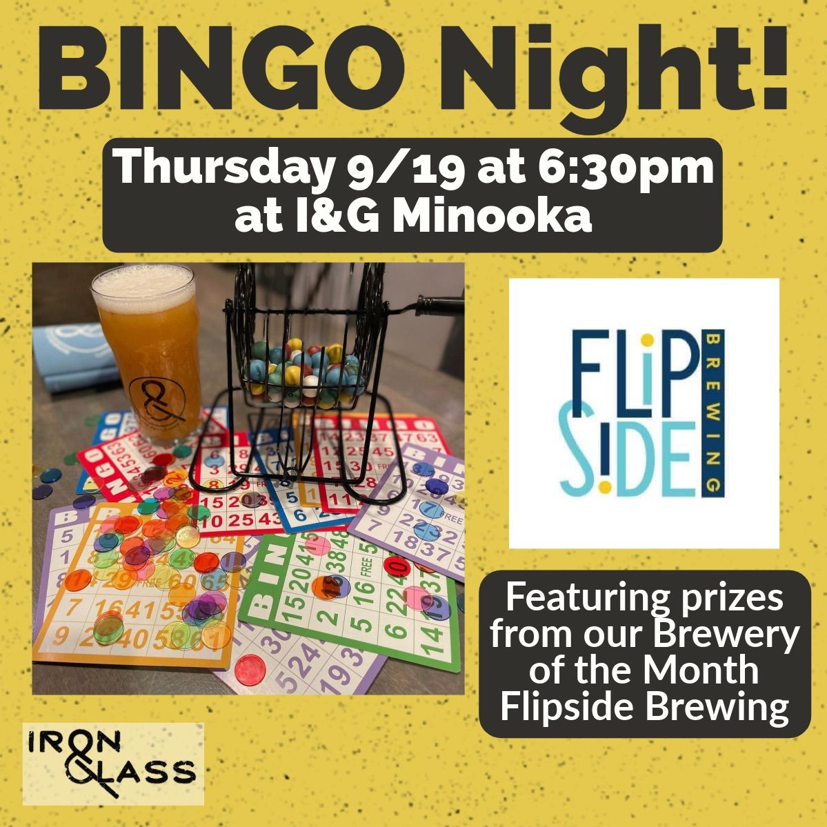 BINGO Night with Flipside Brewing at I&G Minooka