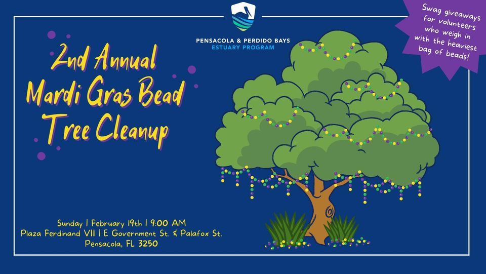 Mardi Gras Bead Tree Cleanup