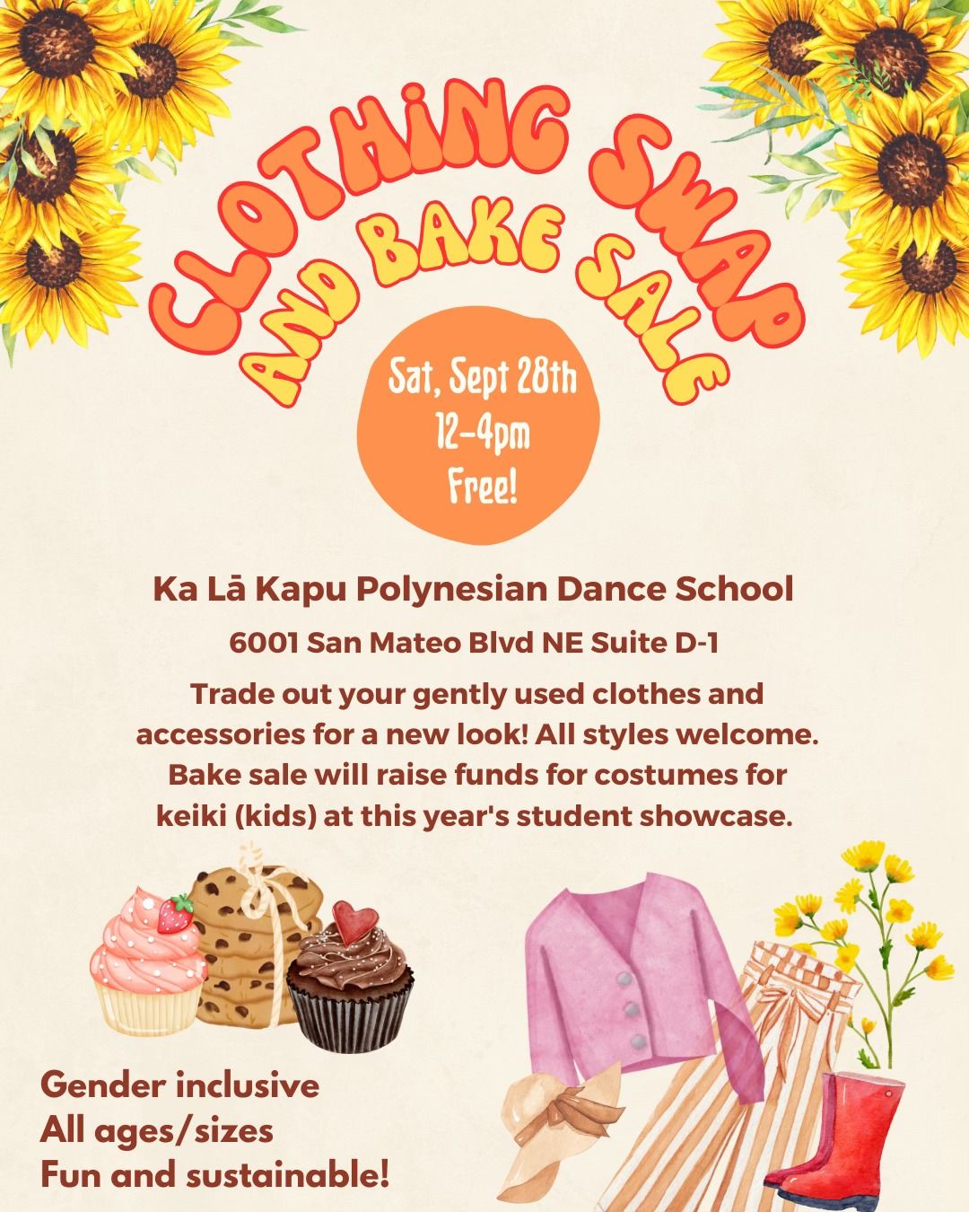 Clothing Swap & Bake Sale - Sat 9\/28, 12-4pm