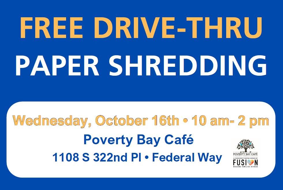 Free Drive-Thru Paper Shredding