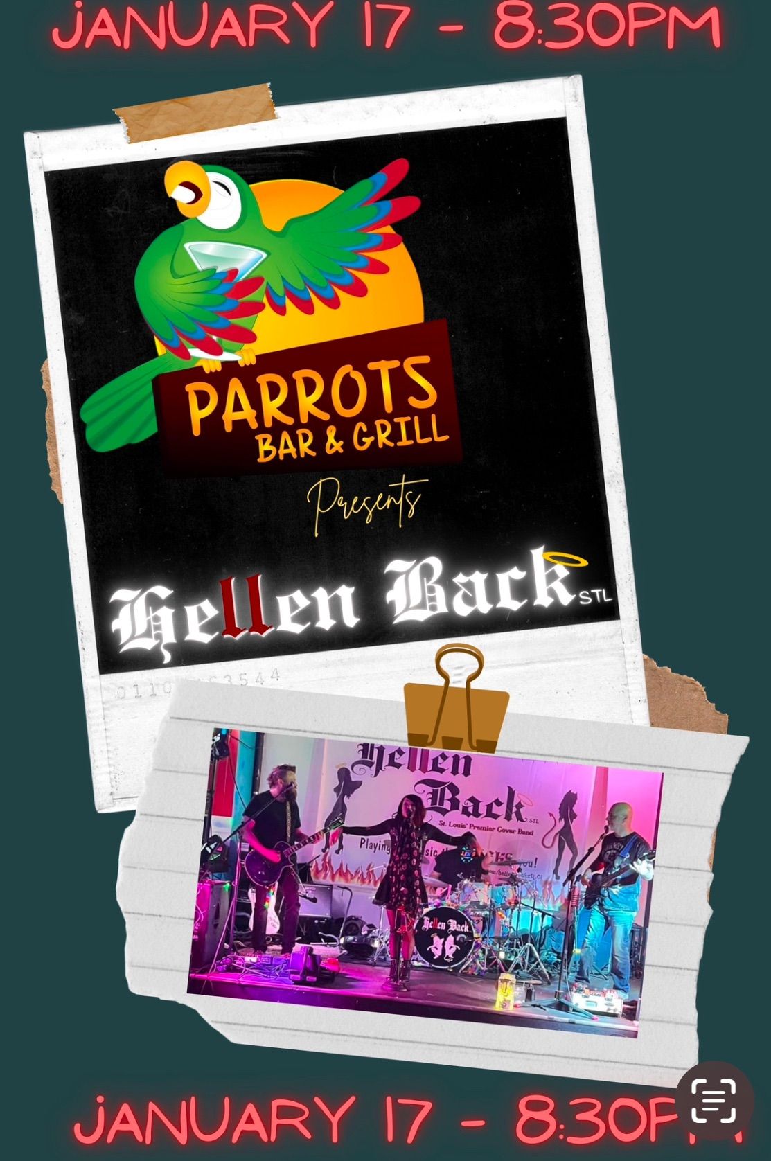 Hellen Back STL is returning to Parrot\u2019s!!!