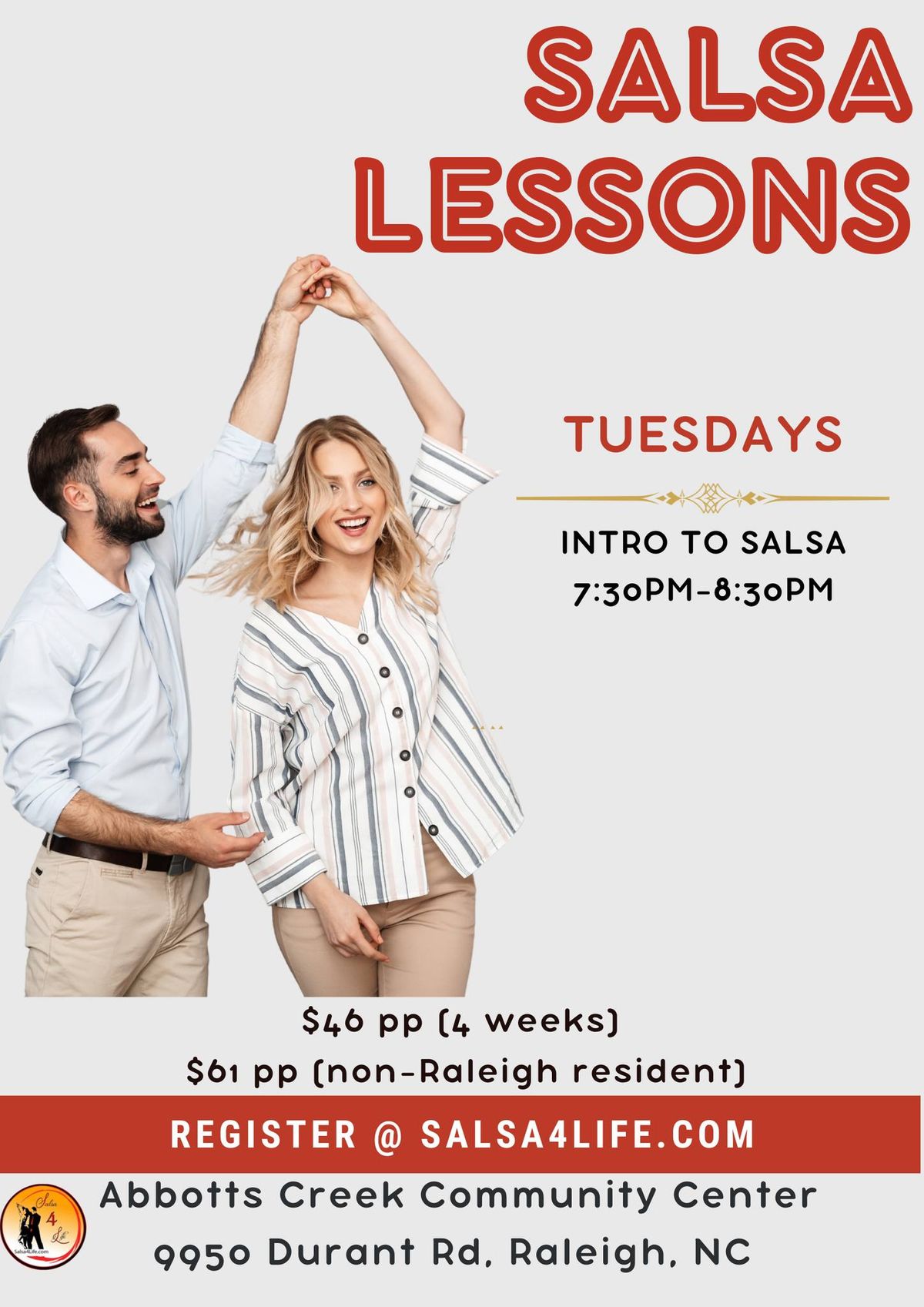 Intro to Salsa -Tuesdays - New Cycle Every Month